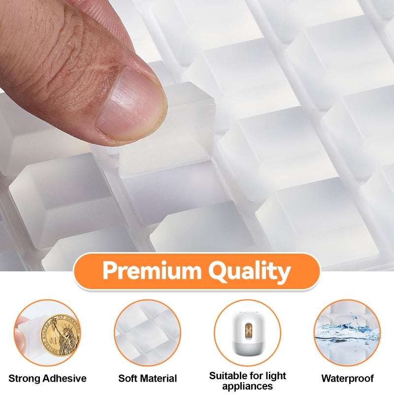 FURNIMATE Clear Rubber Feet 72PCS Self Adhesive Rubber Feet Bumper Pads Tall Square Bumpers for Electronics Speakers Computers Keyboard PS4 - Image 5